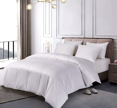 1000 Thread Count Pima Cotton European White Down Microban Comforter-Extra warmth