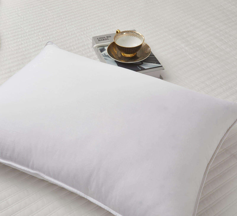 1000 Thread Count PIMA Cotton, Siberian White Down PillowQueen in White color