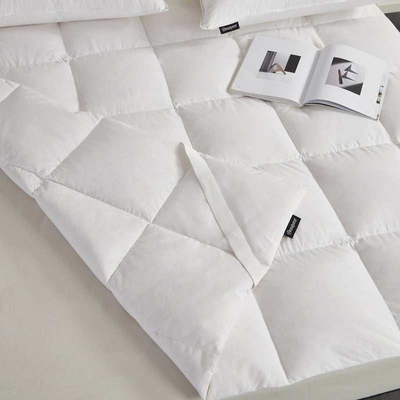 Beautyrest Tencel & Cotton Breathable White Down Mattress Topper