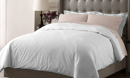 3 Piece Microfiber Duvet Cover Set In Full and Queen Size, White Color Only