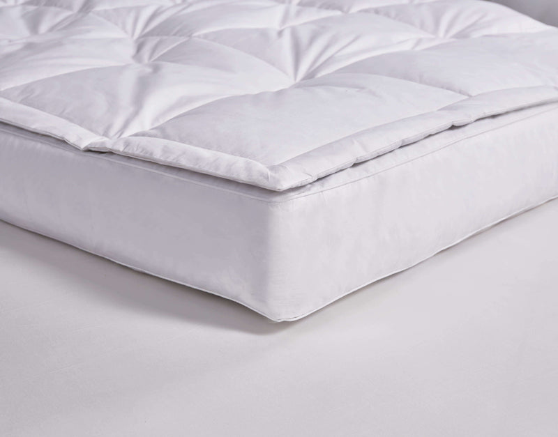 Luxury (Level IV)5" Down Top Featherbed CAL KING in White color