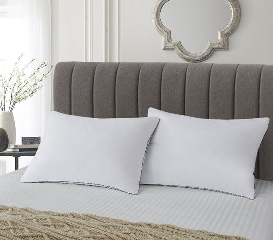 Serta 233 Thread Count Summer and Winter White Goose Feather Bed Pillow -2 Pack