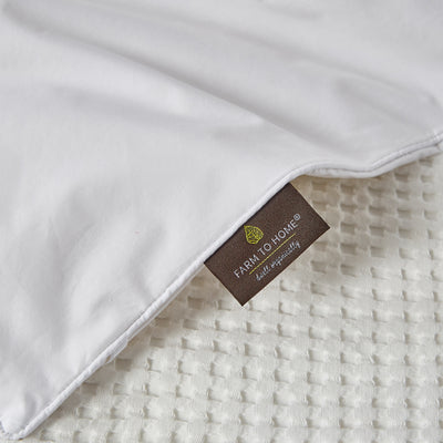 Farm To Home Organic Cotton 600 Fill Power White Down Comforter