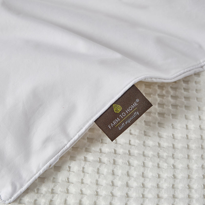 Farm To Home Organic Cotton 600 Fill Power White Down Comforter