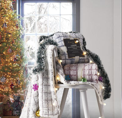 Micromink Sherpa Cozy & Reversible Throw