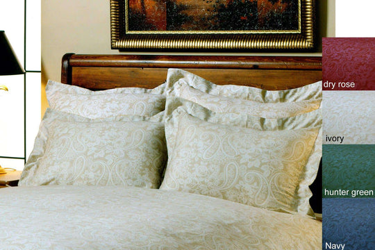 230 Thread Count Damask Jacquard Pillow Sham- Set of Two