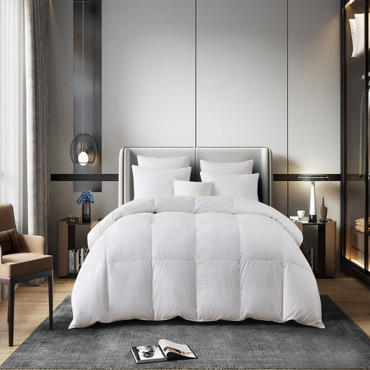 Serta Tencel and Cotton Blend European White Down Comforter - All Seasons