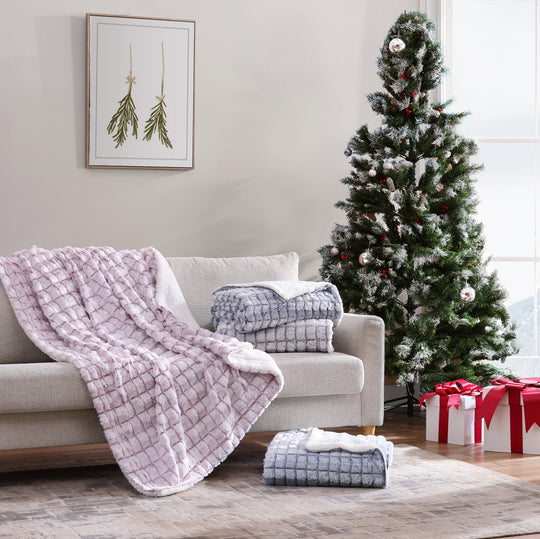 Micromink Sherpa Cozy & Reversible Throw